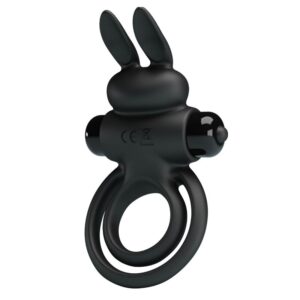For Him-Vibratore Iii Rabbit Ring per Pene Nero-Silicone, 10 — PRETTY LOVE · Anelli & Guaine per pene (immagine 5)