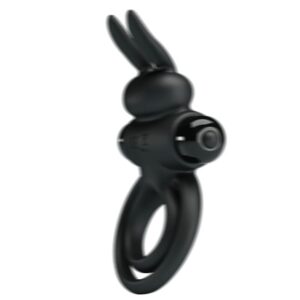 For Him-Vibratore Iii Rabbit Ring per Pene Nero-Silicone, 10 — PRETTY LOVE · Anelli & Guaine per pene (immagine 4)