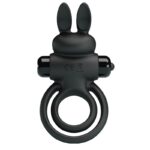 For Him-Vibratore Iii Rabbit Ring per Pene Nero-Silicone, 10 — PRETTY LOVE · Anelli & Guaine per pene