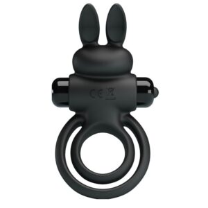 For Him-Vibratore Iii Rabbit Ring per Pene Nero-Silicone, 10 — PRETTY LOVE · Anelli & Guaine per pene