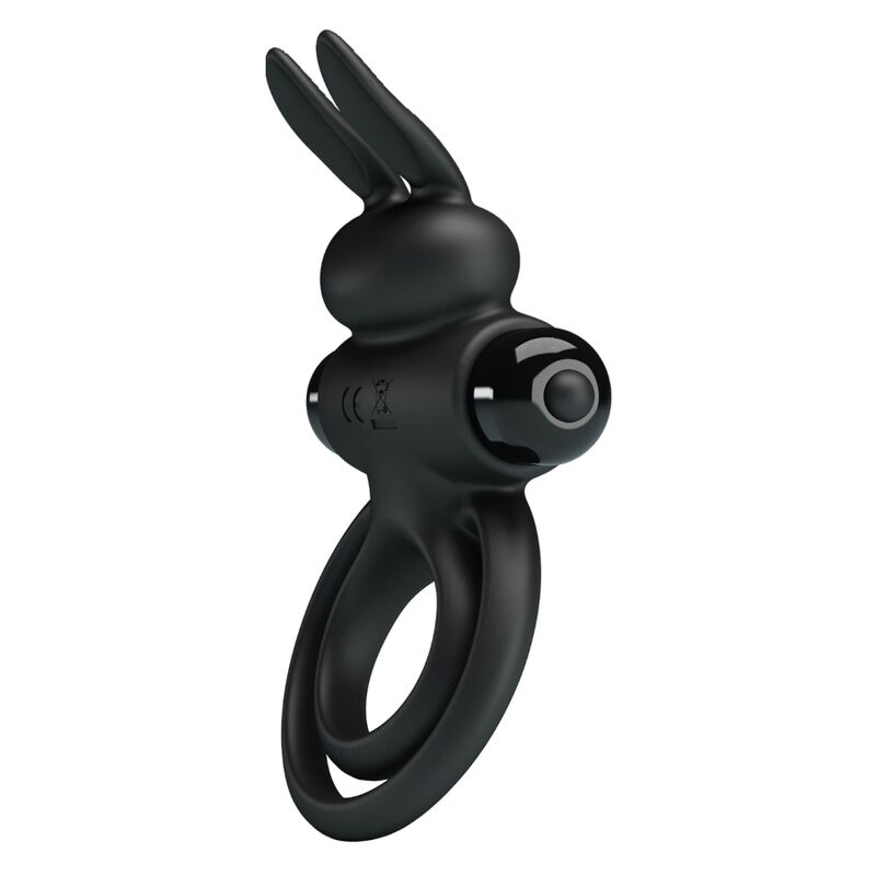For Him-Vibratore Iii Rabbit Ring per Pene Nero-Silicone, 10 — PRETTY LOVE · Anelli & Guaine per pene (immagine 2)
