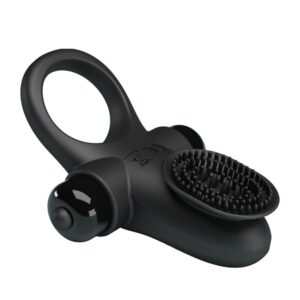 For Him-Vibratore Ring Ii per Pene Nero-Silicone, 10 velocità — PRETTY LOVE · Anelli & Guaine per pene (imaginea 8)