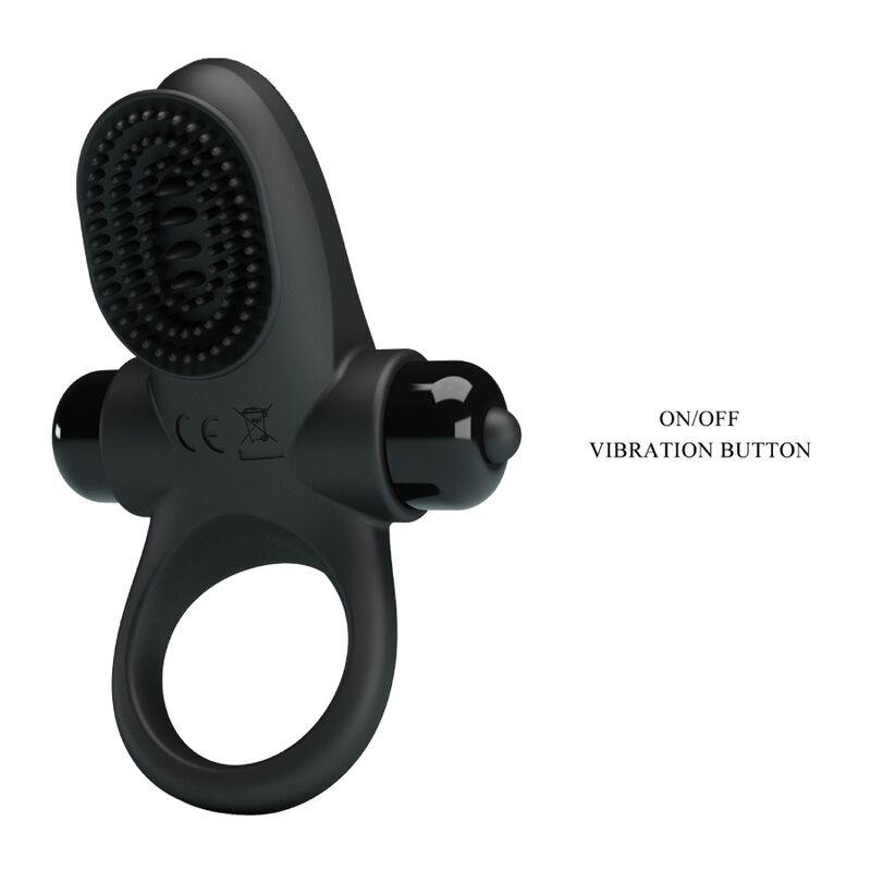 For Him-Vibratore Ring Ii per Pene Nero-Silicone, 10 velocità — PRETTY LOVE · Anelli & Guaine per pene (imaginea 7)