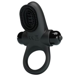 For Him-Vibratore Ring Ii per Pene Nero-Silicone, 10 velocità — PRETTY LOVE · Anelli & Guaine per pene (imaginea 4)
