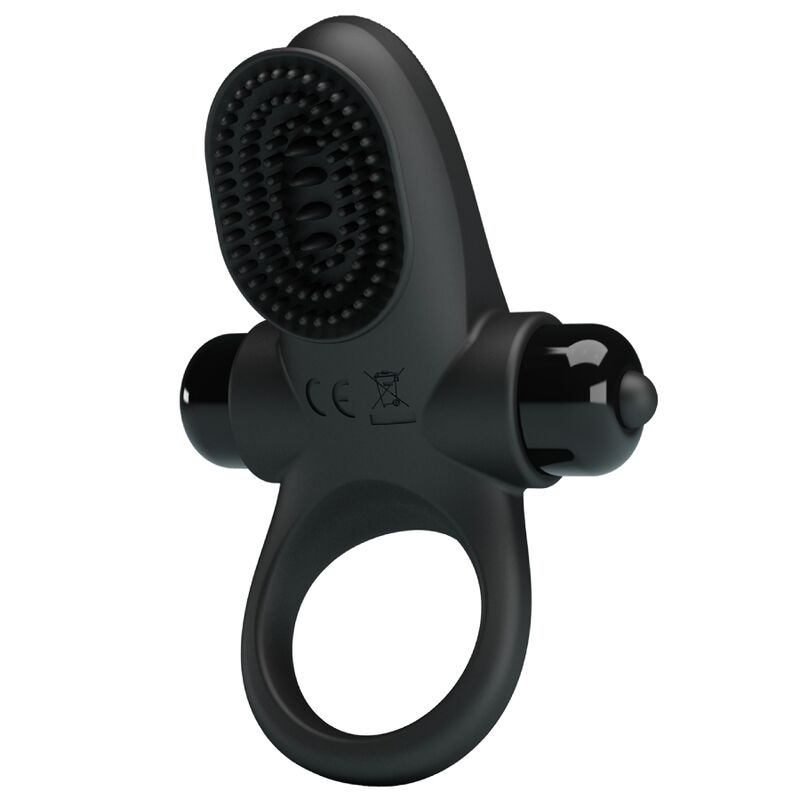 For Him-Vibratore Ring Ii per Pene Nero-Silicone, 10 velocità — PRETTY LOVE · Anelli & Guaine per pene (imaginea 4)