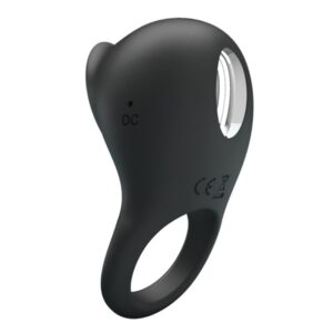 For Him-Anello Vibratore per Pene con Lingua Nera-Silicone, 12 — PRETTY LOVE · Anelli & Guaine per pene (imaginea 2)