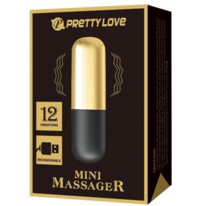 Fun Toys-Mini Bullet Vibratore Ricaricabile Oro-Silicone, 12 — PRETTY LOVE · Vibratori (imaginea 7)