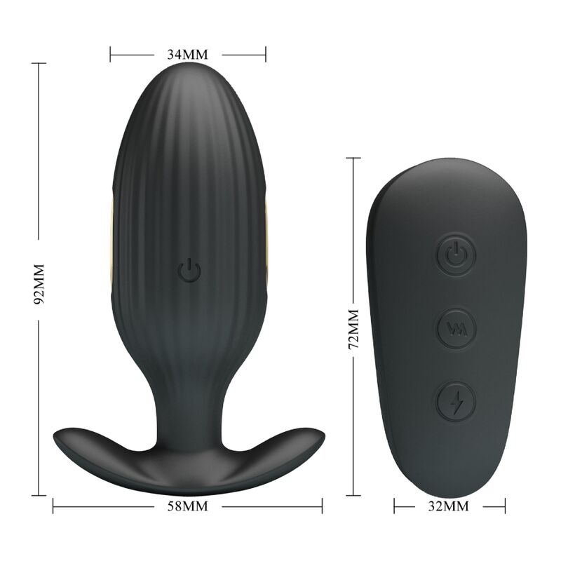 Remote Control-Kelly Plug anale Vibratore Ricaricabile — PRETTY LOVE · Giocattoli anali (immagine 6)