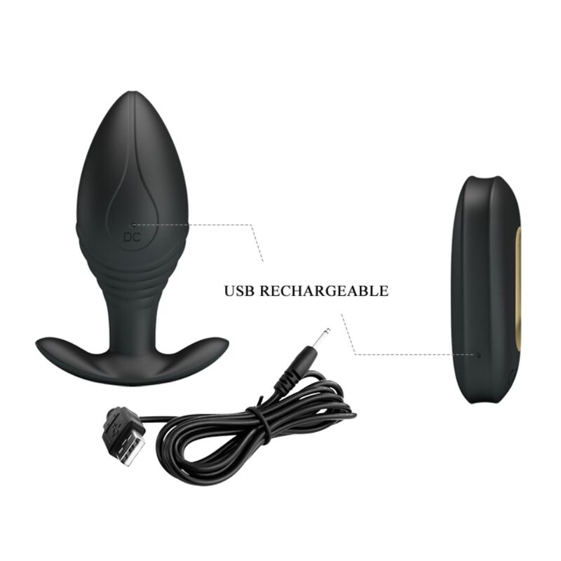 Remote Control-Regina Plug anale Vibratore Ricaricabile — PRETTY LOVE · Giocattoli anali (imaginea 4)
