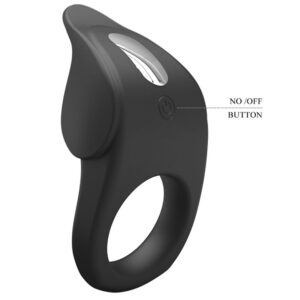 For Him-Susanna Anello Vibratore per Pene, Nero-Silicone, 10 — PRETTY LOVE · Anelli & Guaine per pene (imaginea 2)