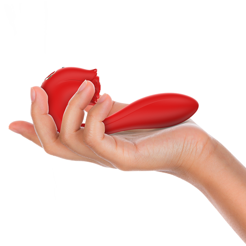 Mia-Selena Stimolatore Vibratorio a Battitura, Rosso-Silicone, 7 velocità · Vibratori (immagine 2)