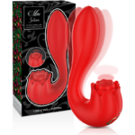 Mia-Selena Stimolatore Vibratorio a Battitura, Rosso-Silicone, 7 velocità · Vibratori
