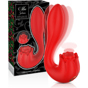 Mia-Selena Stimolatore Vibratorio a Battitura, Rosso-Silicone, 7 velocità · Vibratori