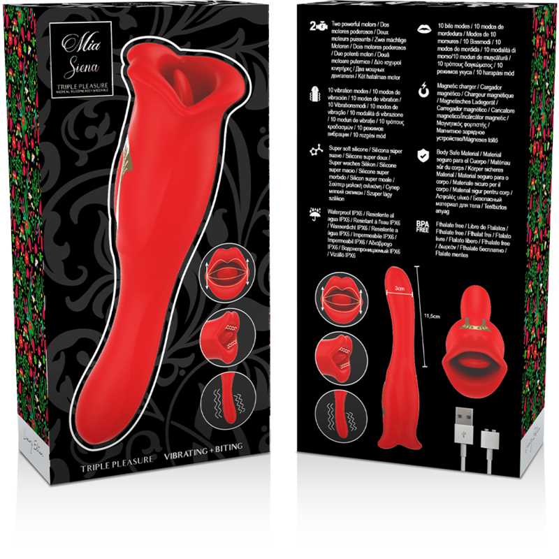 Mia-Siena Tripla Piacere Vibratore con Morso · Vibratori (imaginea 8)