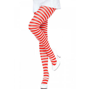 Leg Avenue Hosiery-Vestiti con strisce bianche/rosse, One Size