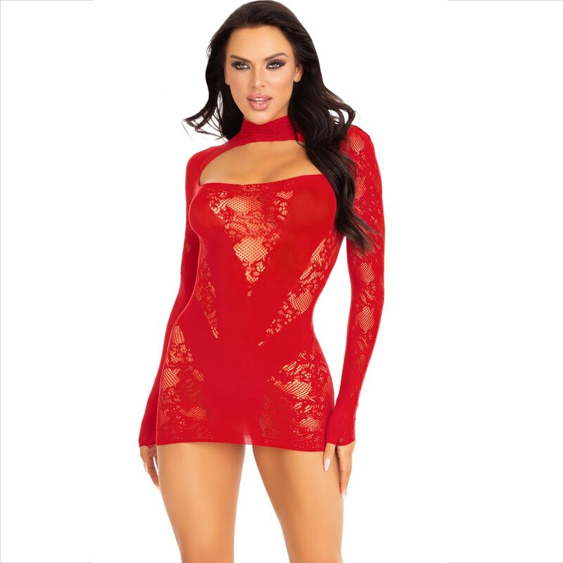 Leg Avenue-Mini abito in pizzo con maniche lunghe 10 Leg Avenue-Mini abito in pizzo con maniche lunghe · Lingerie spicy & Bodystocking (imaginea 10)