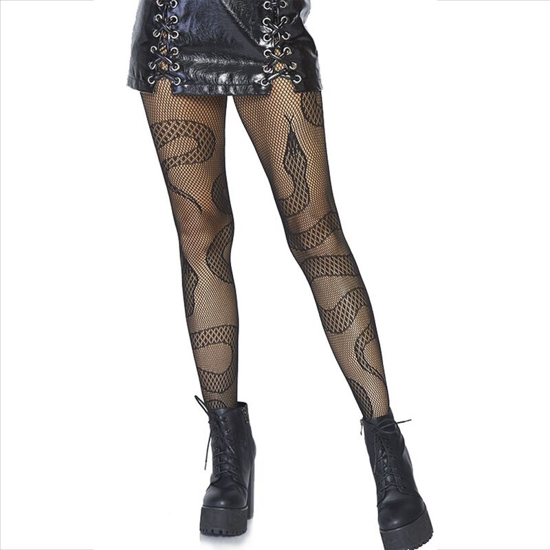 Leg Avenue Hosiery-Calze Rete con Modello Serpente, Neri 2 Leg Avenue Hosiery-Calze Rete con Modello Serpente, Neri · Lingerie sexy donna (imaginea 2)