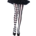 Leg Avenue Hosiery-Calze Tipo Harlequin Nero/Bianco · Lingerie sexy donna