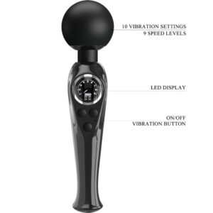 High Tech-Skyler Wand Vibrator Silicone, 10 velocità — PRETTY LOVE · Vibratori (imaginea 7)