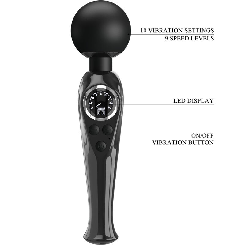 High Tech-Skyler Wand Vibrator Silicone, 10 velocità — PRETTY LOVE · Vibratori (imaginea 7)