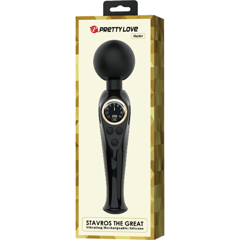High Tech-Skyler Wand Vibrator Silicone, 10 velocità — PRETTY LOVE · Vibratori (imaginea 2)