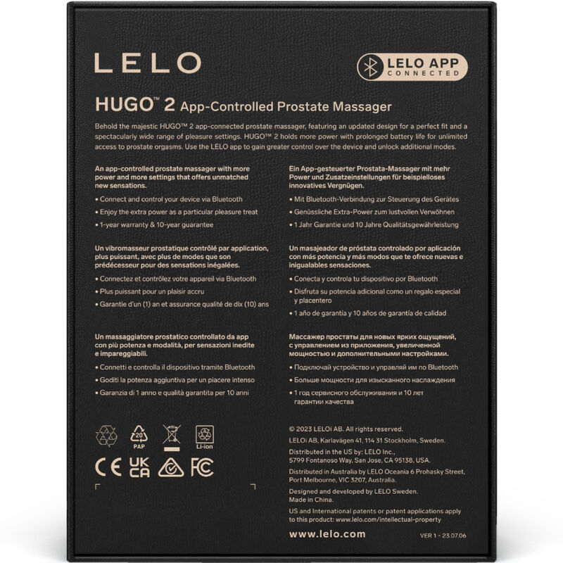 Lelo-Hugo 2 Massager per la prostata, ABS, 12 velocità 16 Lelo-Hugo 2 Massager per la prostata, ABS, 12 velocità · Giocattoli anali (imaginea 4)