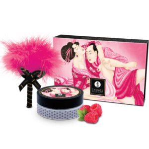 Shunga Body Power-Kit Polvere Commestibile per Massaggio Lampone