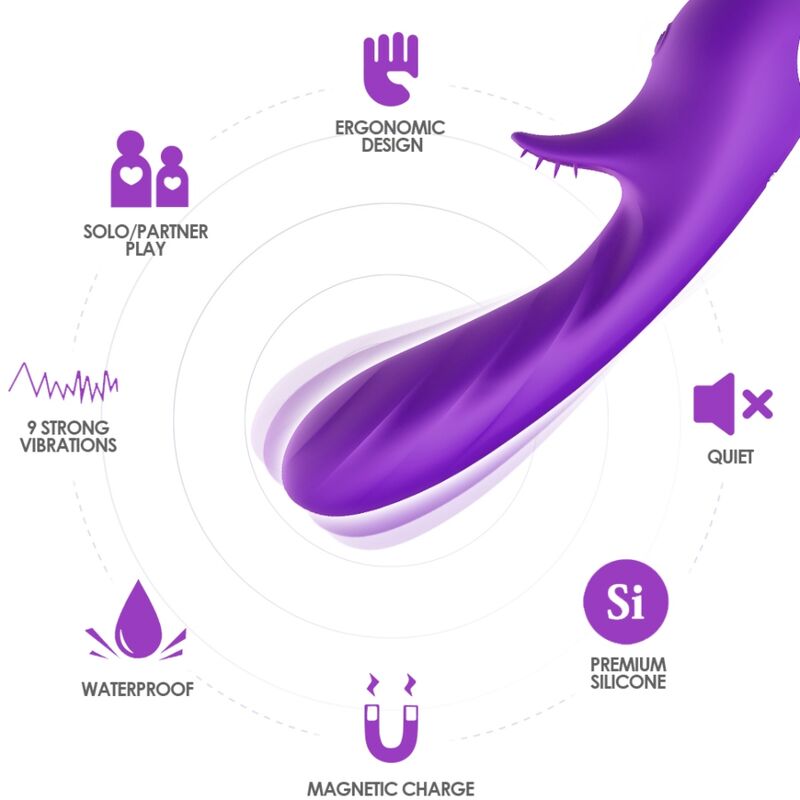 Armony Vibrators-Vibratore romantico con stimolatore in silicone · Vibratori (immagine 9)