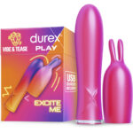 Durex Toys-Vibe & Tease Vibratore Bunny Ricaricabile, 7 modalità · Vibratori