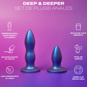 Durex Toys-Set Plug anale Deep & Deeper-Silicone, impermeabile · Giocattoli anali (immagine 2)