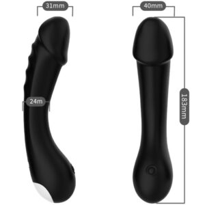 Armony Vibrators-Dildo Vibratore G-spot in Silicone Nero-10 velocità · Vibratori (immagine 3)