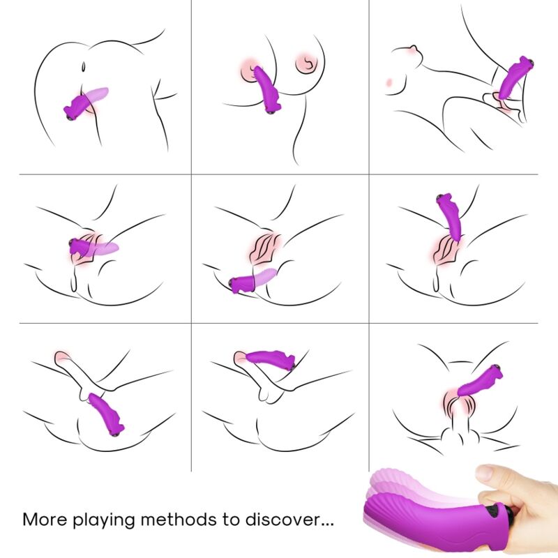 Armony Vibrators-Aurora Vibrator Finger Viola-Silicone, 10 velocità 2 Armony Vibrators-Aurora Vibrator Finger Viola-Silicone, 10 velocità · Vibratori (imaginea 2)