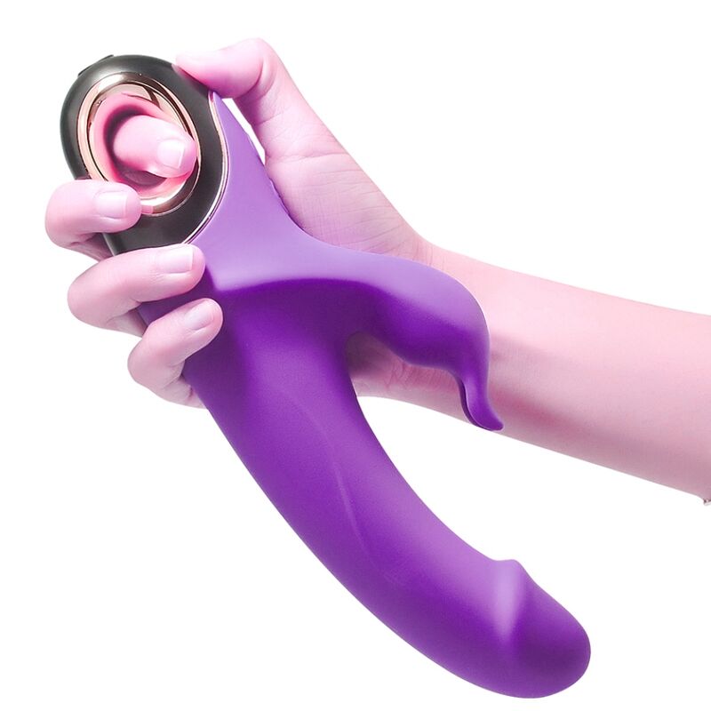 Armony Vibrators-Meteror Dildo Vibratore Rabbit Viola-Silicone, 10 · Vibratori (imaginea 4)