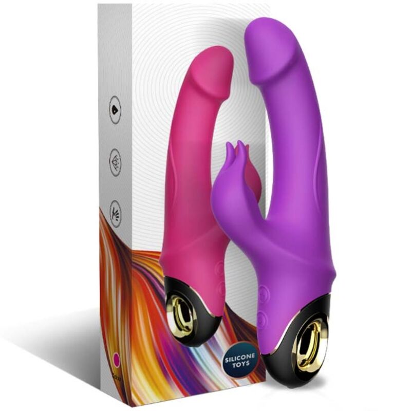 Armony Vibrators-Meteror Dildo Vibratore Rabbit Viola-Silicone, 10 · Vibratori (imaginea 5)