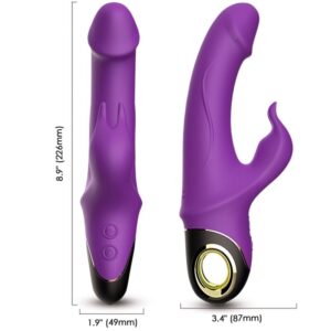 Armony Vibrators-Meteror Dildo Vibrator Rabbit Mov-Silicon, 10 · Vibratoare