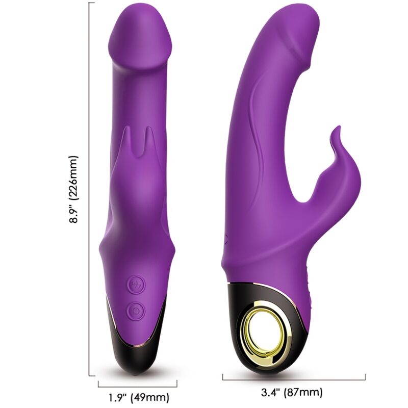 Armony Vibrators-Meteror Dildo Vibratore Rabbit Viola-Silicone, 10