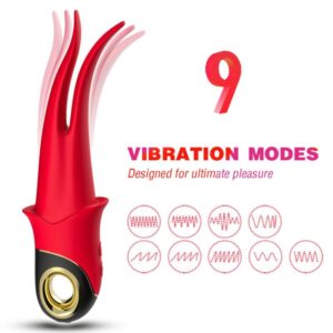 Armony Vibrators-Shadow Vibrator con doppia testa tipo lingua