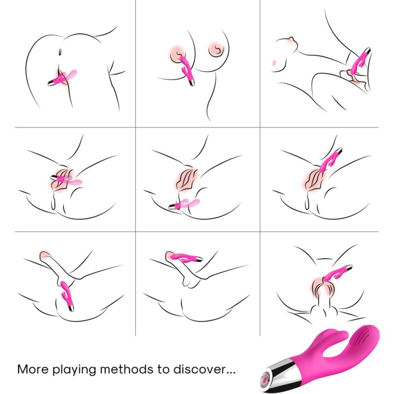 Armony Vibrators-Vibratore Rabbit Silicone, 2x9 Modi · Vibratori (immagine 4)