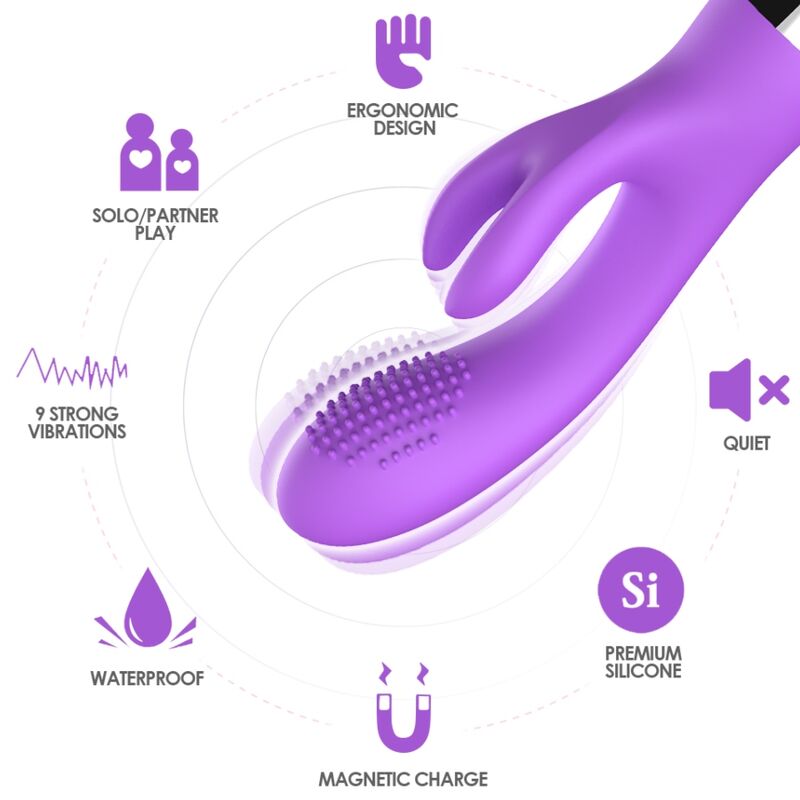 Armony Vibrators-Vibratore Rabbit Silicone, 2x9 Modi · Vibratori (immagine 9)