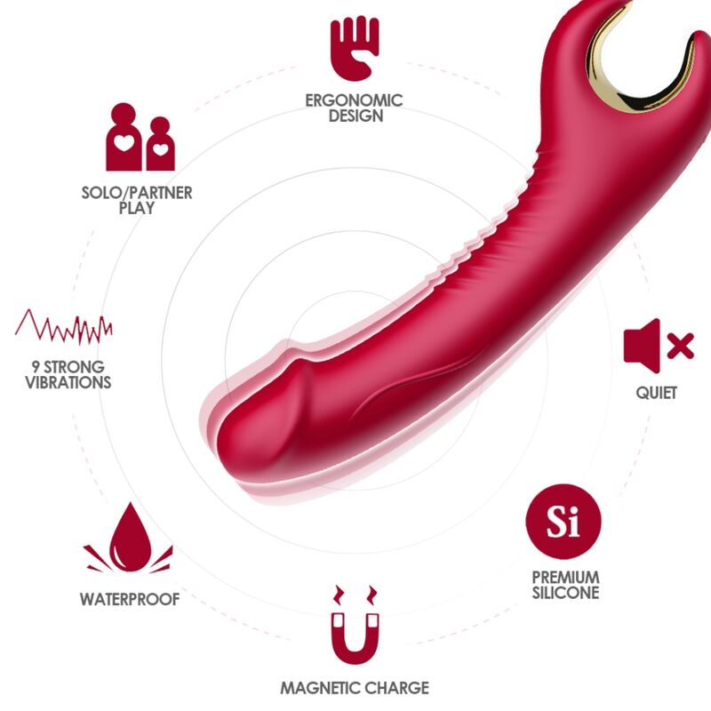 Armony Vibrators-Prince Dildo Vibratore e Rotatore Rosso-Silicone 1 Armony Vibrators-Prince Dildo Vibratore e Rotatore Rosso-Silicone · Vibratori