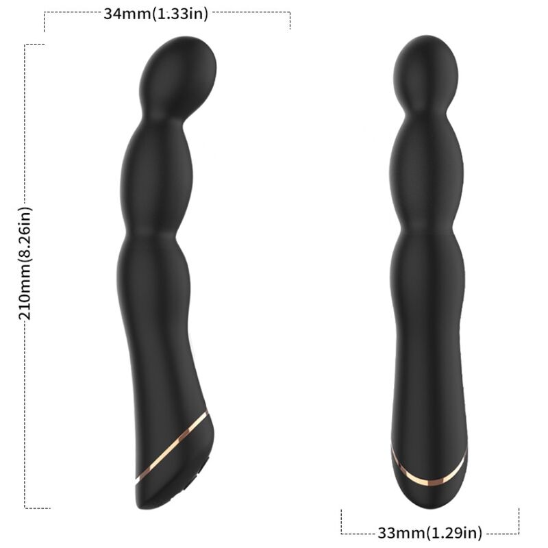 Armony Vibrators-Bambù vibratore regolabile Black-10 velocità