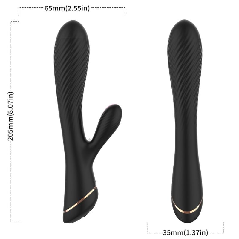 Armony Vibrators-Vibratore Rabbit in Silicone, Nero-10 velocità 3 Armony Vibrators-Vibratore Rabbit in Silicone, Nero-10 velocità · Vibratori (imaginea 3)