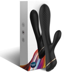Armony Vibrators-Vibratore Rabbit in Silicone, Nero-10 velocità · Vibratori (imaginea 4)