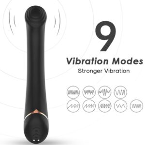 Armony Vibrators-Vibratore a testa piatta in Silicone, Nero-10 velocità · Vibratori