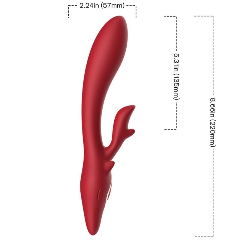Armony Vibrators-Elk Vibrator Rabbit Curbat Rosso-Silicone, 10 3 Armony Vibrators-Elk Vibrator Rabbit Curbat Rosso-Silicone, 10 · Vibratori (imaginea 3)