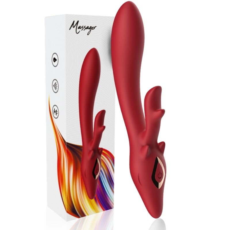 Armony Vibrators-Elk Vibrator Rabbit Curbat Rosso-Silicone, 10 5 Armony Vibrators-Elk Vibrator Rabbit Curbat Rosso-Silicone, 10 · Vibratori (imaginea 5)