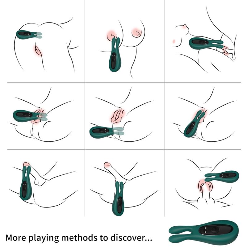 Armony Stimulators-Stimolatore e vibratore coniglio Verde-Silicone · Vibratori (immagine 4)