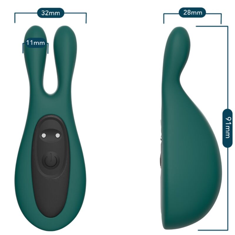 Armony Stimulators-Stimolatore e vibratore coniglio Verde-Silicone · Vibratori (immagine 3)