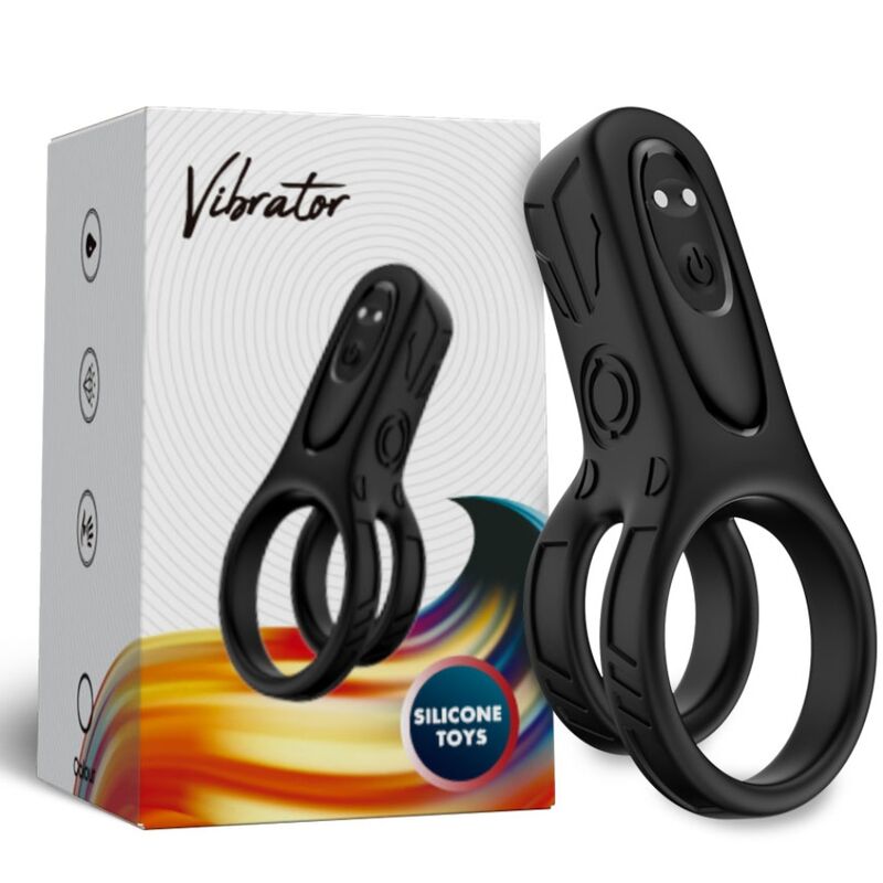 Armony For Him-Anello Vibratore Doppio Nero-Silicone, 10 velocità 4 Armony For Him-Anello Vibratore Doppio Nero-Silicone, 10 velocità · Anelli & Guaine per pene (imaginea 4)