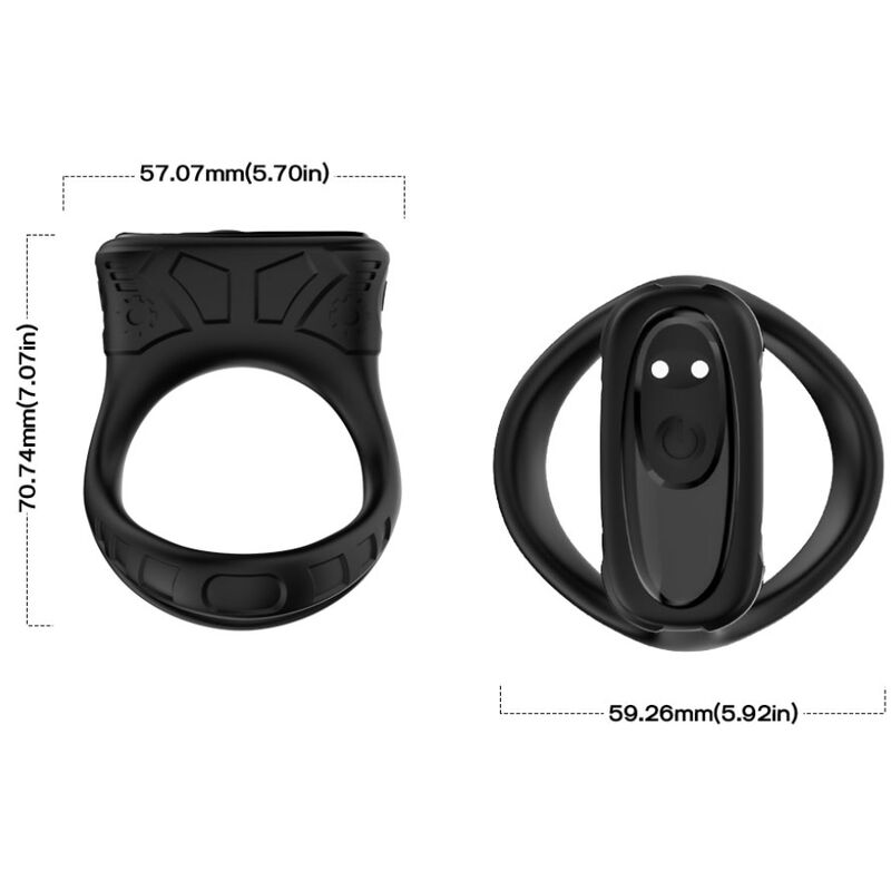Armony For Him-Anello vibratore multiposizione Nero-Silicone, 10 · Anelli & Guaine per pene (imaginea 4)